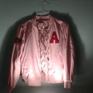 Pink Letterman Jacket